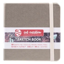 Royal Talens Art Creation Sketch skissbok 12×12 cm, rosa omslag – 140 g/m², 80 ark | Skissböcker