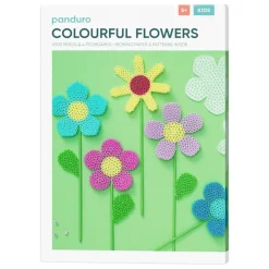 Barn Panduro Iron Beads Rörpärlor Midi kit Enkla pärlblommor, 2500 pärlor à Ø5 mm, blomsterpinnar & 4 pärlplattor