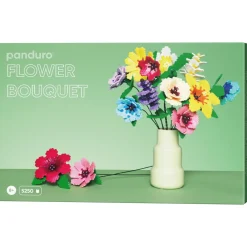 Panduro Iron Beads Rörpärlor Midi kit Pärlblommor, 5250 pärlor à Ø5 mm, blomsterpinnar & pärlplatta | Barn Rörpärlor Midi