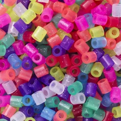 Barn Panduro Iron Beads Rörpärlor Midi 3000 st i gnistrande glittermix, Ø5 mm