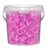 Barn Panduro Iron Beads Rörpärlor Midi 4000 st i rosa mix + rosa transparenta glitterpärlor, Ø5 mm