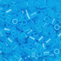 Barn Panduro Iron Beads Rörpärlor Midi 1000 st ljusblå genomskinliga, Ø5 mm