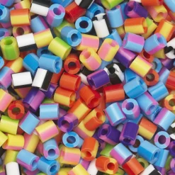 Panduro Iron Beads Rörpärlor Midi 1000 st med randmix i basfärger, Ø5 mm | Barn Rörpärlor Midi