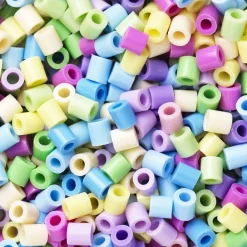 Panduro Iron Beads Rörpärlor Midi 1000 st mix med pastellfärger, Ø5 mm | Barn Rörpärlor Midi