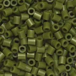 Panduro Iron Beads Rörpärlor Midi 1000 st mossgrön, Ø5 mm | Barn Rörpärlor Midi