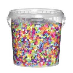 Barn Panduro Iron Beads Rörpärlor Midi 10000 st – pärlhink med vild pärlmix, Ø5 mm