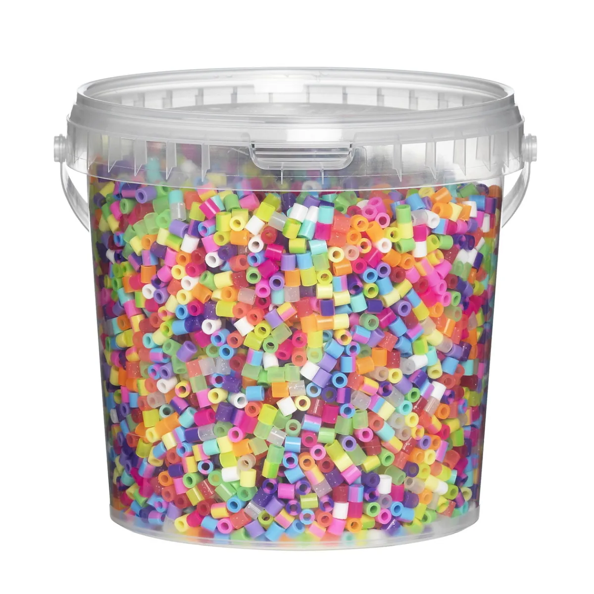 Barn Panduro Iron Beads Rörpärlor Midi 10000 st – pärlhink med vild pärlmix, Ø5 mm