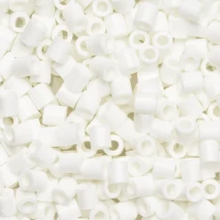 Panduro Iron Beads Rörpärlor Midi 1000 st vit, Ø5 mm | Barn Rörpärlor Midi