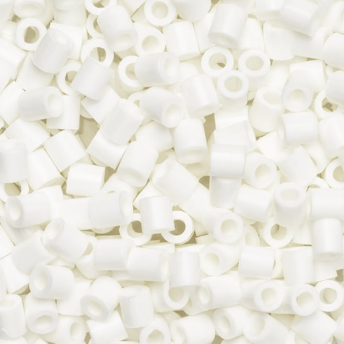 Panduro Iron Beads Rörpärlor Midi 3000 st vit, Ø5 mm | Barn Rörpärlor Midi