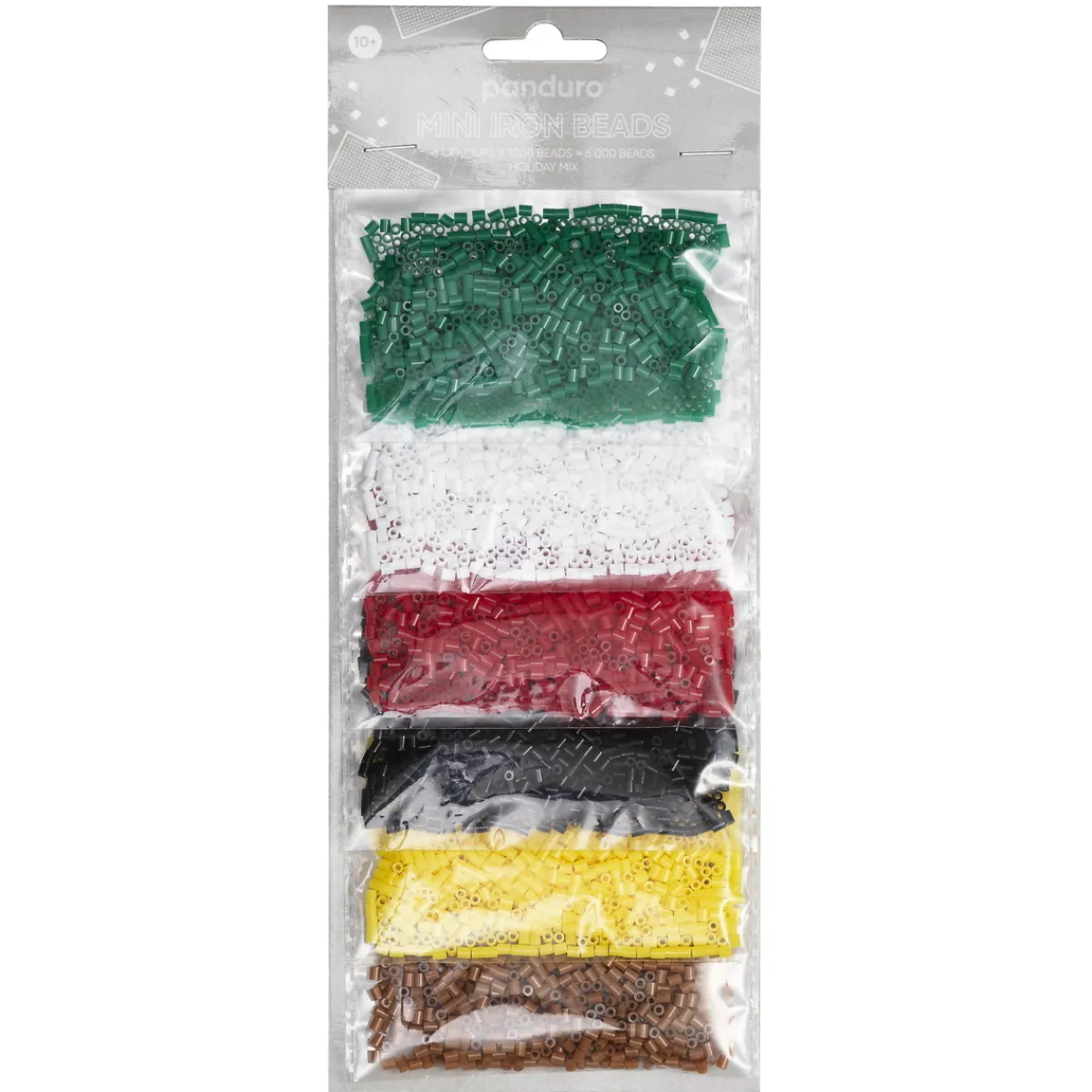 Panduro Iron Beads Rörpärlor Mini mixpack Xmas – 6000 juliga & vinterfärgade Mini-pärlor som är Ø2,5 mm | Barn Rörpärlor Mini