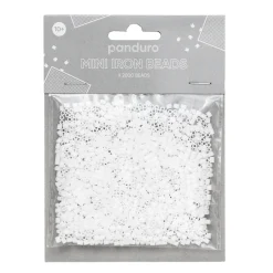 Panduro Iron Beads Rörpärlor Mini 2000 st vit, Ø2,5 mm | Barn Rörpärlor Mini