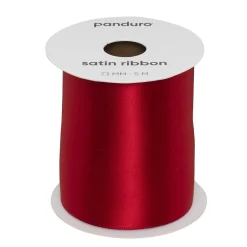 Panduro Hobby Rött satinband – 73 mm brett och 5 meter långt | Satinband