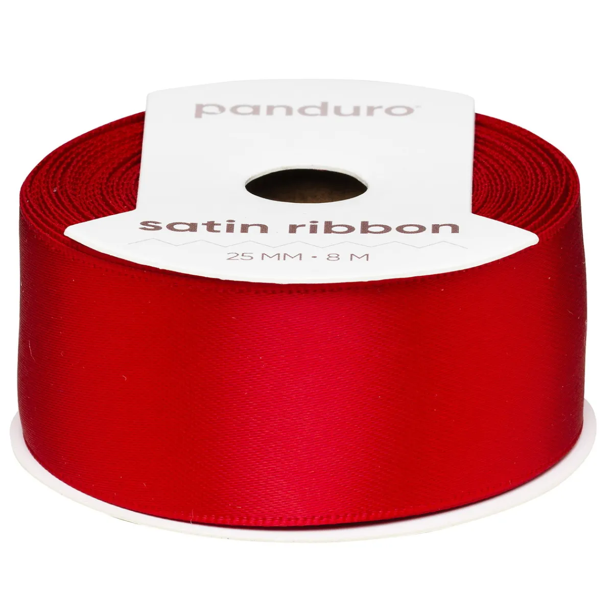 Panduro Hobby Rött satinband – 25 mm brett och 8 meter långt | Satinband