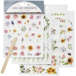 Panduro Design Rub ons 10 ark blommor-fjäril | Rub On Tranfers