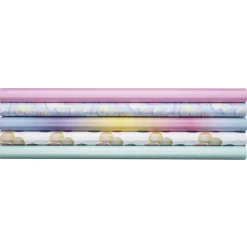 Panduro Design 5 rullar presentpapper à 2 m × 57 cm – pastellfärger, ballonger, marshmallows!