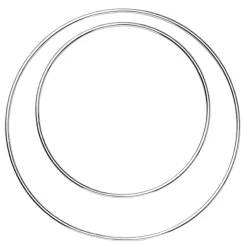 Panduro Hobby Runda cirkelformade metallringar, förkromade. 2 st. Ø15 & 20 cm | Kransar