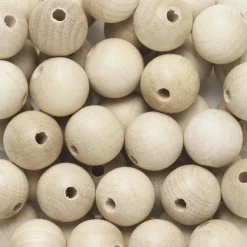 Preciosa Runda träpärlor Ø12 mm, cirka 75 st. naturfärgade / omålade | Pärlor Av Trä, Ben & Horn