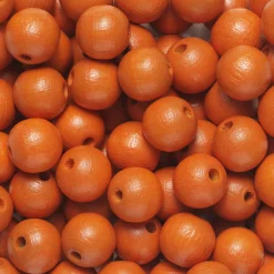 Preciosa Runda träpärlor Ø10 mm, cirka 100 st. orange