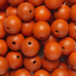 Preciosa Runda träpärlor Ø12 mm, cirka 75 st. orange | Pärlor Av Trä, Ben & Horn