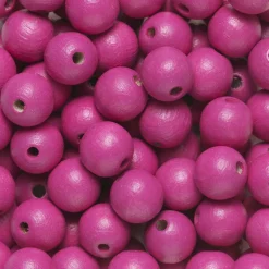 Preciosa Runda träpärlor Ø10 mm, cirka 100 st. rosa
