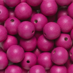 Preciosa Runda träpärlor Ø12 mm, cirka 75 st. rosa | Pärlor Av Trä, Ben & Horn