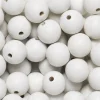 Preciosa Runda träpärlor Ø12 mm, cirka 75 st. vit