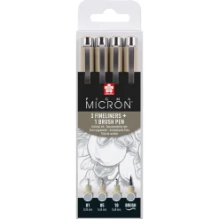 Sakura Pigma Micron cool grey 4-pack