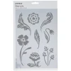Panduro Design Schablon A4, stencil med blommor & blad