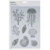 Panduro Design Schablon A4, stencil med motiv från under havsytan
