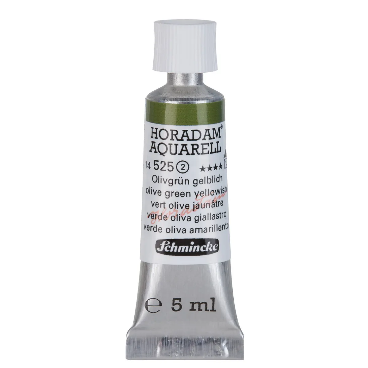 Schmincke Horadam akvarellfärg 5 ml – Olive green yellowish 525 | Akvarell- & Vattenfärger