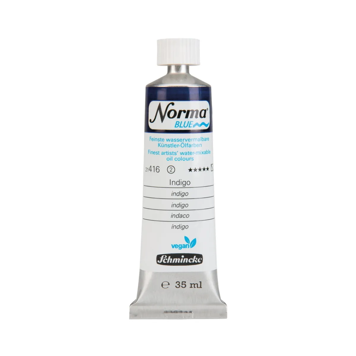Schmincke Norma Blue vattenlöslig oljefärg 35 ml Indigo 21416 | Oljefärger