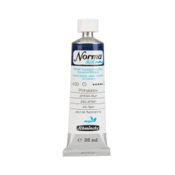 Schmincke Norma Blue vattenlöslig oljefärg 35 ml Phthalo blue 21420 | Oljefärger