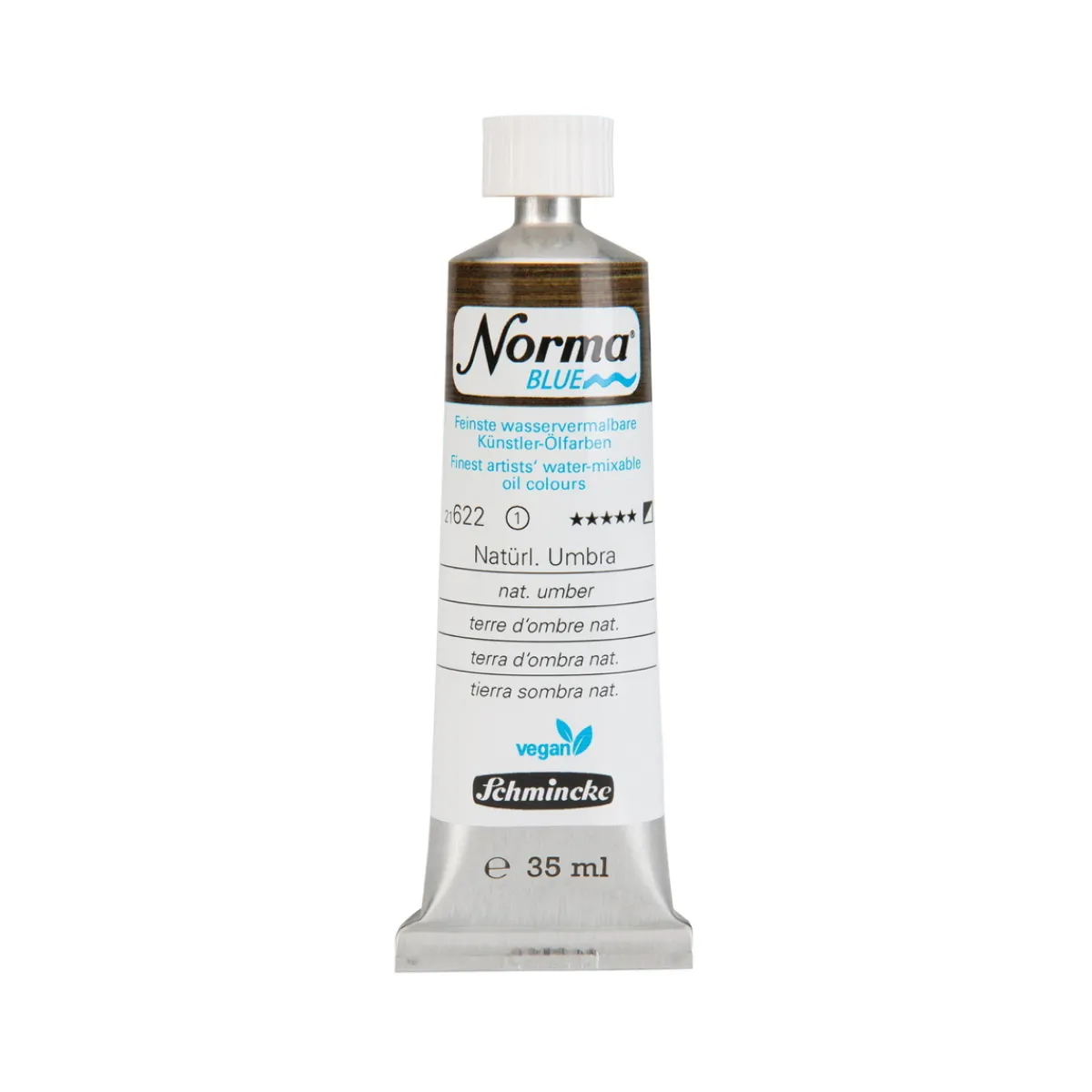 Schmincke Norma Blue vattenlöslig oljefärg 35 ml Natural burnt umber 21624