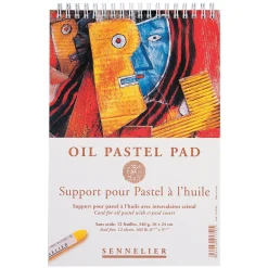 Sennelier Oil Pastel Pad spiralbundet pastellblock – 16×24 cm, 12 ark, 340 g/m² | Block