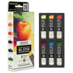 Sennelier Oil Stick Mini Bicoloured Apple, 6-pack oljefärgskritor à 12 ml | Oljefärger