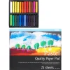 Panduro Hobby Set med 24 torrpastellkritor & pastellblock 30×24 cm med 25 ark | Kritor