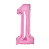 Barn Amscan Sifferballong 66 cm hög, rosa metallic siffran 4 – pynta födelsedagskalaset!