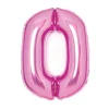 Barn Amscan Sifferballong 66 cm hög, rosa metallic siffran 0 – pynta födelsedagskalaset!