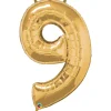 Amscan Sifferballong 9 Guld 66 cm | Barn Ballonger