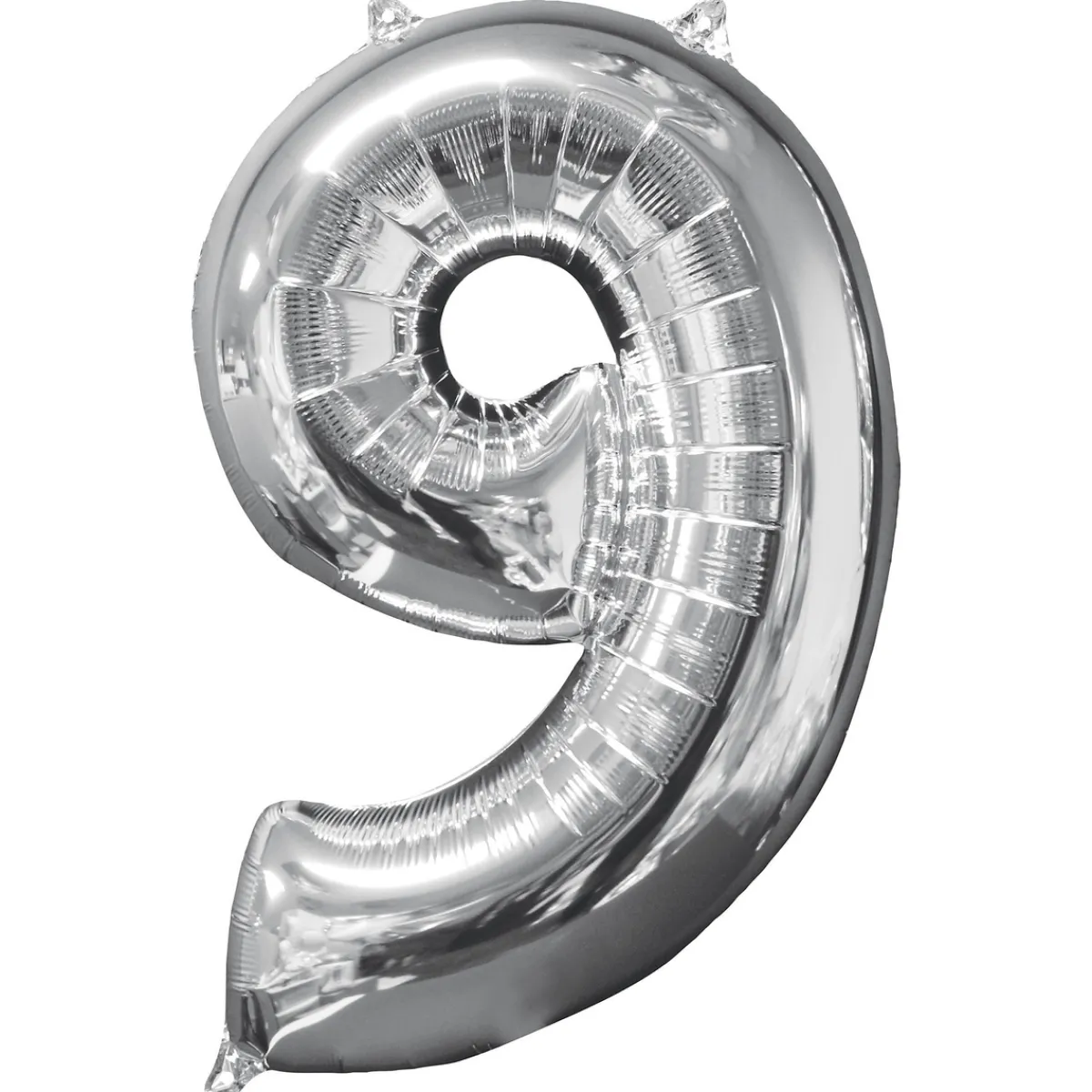 Amscan Sifferballong 9 Silver 66 cm | Barn Ballonger