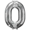 Barn Amscan Sifferballong 0 Silver 66 cm