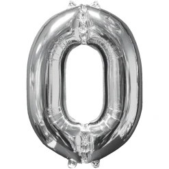 Barn Amscan Sifferballong 0 Silver 66 cm