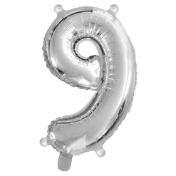 Panduro Hobby Sifferballong 9 Silver 60 cm | Barn Ballonger