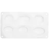Panduro Hobby Silikonform för livsmedel 6 runda / ovala stenformar, 26,5×14,5×3,5 cm | Silikonform