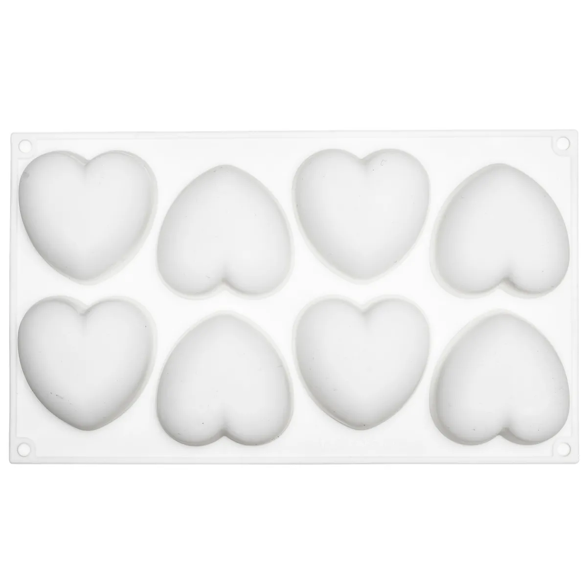 Panduro Hobby Silikonform hjärtan 8 st. Gjutform för livsmedel, betong, resin m.m. 29×16,9×3,5 cm | Silikonform