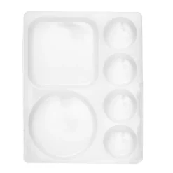 Panduro Hobby Silikonpalett med 6 nedsänkningar, 12×15,5×1,5 cm