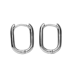Panduro Jewellery Silverfärgade örhängen oval, 11×15 mm, 1 par | Örhängen
