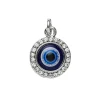 Panduro Jewellery Silverfärgat hänge charm onda ögat med strass & färger Ø13 mm