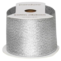Panduro Hobby Silvrigt glitterband – 8 m långt 40 mm brett