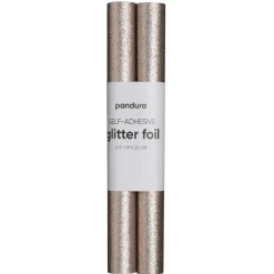 Panduro Hobby Självhäftande glitterpapper champagne, 2 rullar à 25×100 cm | Glitterpapper